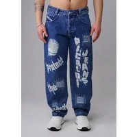 PICALDI Jeans 5-Pocket-Jeans Zicco 472 Pathica – Relaxed Tapered Fit Medium Blue (1-tlg) Grafische Denim-Optik