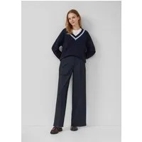 s.Oliver Chinos Hose Hose aus Interlockjersey mit Wide Leg und Nadelstreifen