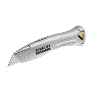 STANLEY FATMAX Universalmesser mit feststehender Klinge, silber, inklusive Kunststoffköcher, zwei Trapezklingen und einer Hakenklinge - FMHT10501-0