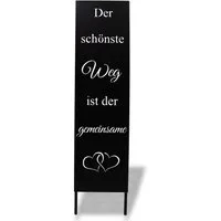 Rostikal Metallschild Gartenschild Hochzeit Edelrost 55 cm – Bodenplatte/Stecker, (1 St), Spruchtafel mit Herzmotiv – wetterfest & pflegefrei, ideal für Eingang