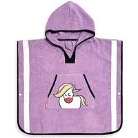Denokids Badeponcho Poncho Towel Unicorn Lilac Mädchen, Lang, Keine / nicht relevant, Logo, Schlupf / Knopf, Badeponcho, Bademantel, Badehandtuch, Badetextilien, Cardigan
