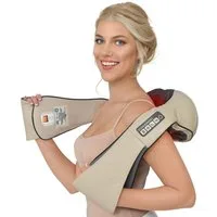 Donnerberg Nacken-Massagegerät NM-089 beige, DAS Original mit 7 Jahre Garantie, mit Wärmefunktion und Vibration