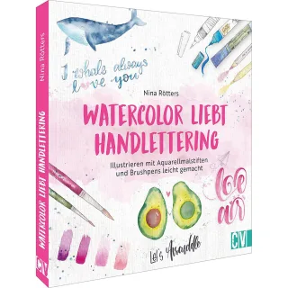 Buch "Watercolor liebt Handlettering"