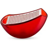 Alessi Käsereibe Parmenide Rot, Edelstahl, thermoplastisches Harz