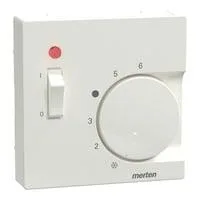Zentralplatte besonders flach für Raumtemperaturregler-Einsatz mit Schalter 534819 weiß (glänzend), Retail