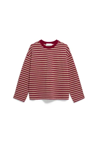 Armedangels - FRANKAA MAARLEN STRIPE SWEAT velvet red-honey reed - Gr. - M