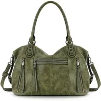 TANTOMI Handtasche Damenhandtasche Mittelgroße Crossbody Tasche, Mehreren Taschen, Vintage Shopper für Arbeit, Shopping, Alltag und Reisen
