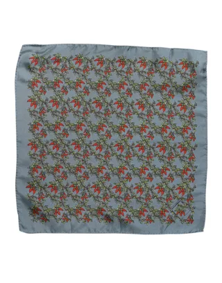 Grauer Chilis Seidentuch Herren Foulard Schal