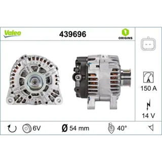 Valeo Lichtmaschine 150A Citroen Fiat Lancia Peugeot Suzuki Toyota