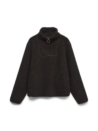 VERO MODA - VMFLASH TEDDY ANORAK ENT Chocolate Torte - Gr. - M