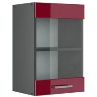 Vicco Glashängeschrank R-Line, Rot Hochglanz/Anthrazit, 40 cm (1-St)