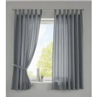 Gardinenbox Vorhang (2 St), Schlaufe, blickdicht, Microfaser, Schal Microsatin »Berlin« Blickdicht Kräuselband Raffhalter 20400N2