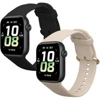 kwmobile 2x Uhrenarmband für HONOR Watch 5 (STL-L19) Armband Smartwatch, 2-tlg., Fitnesstracker Band Set aus TPU Silikon - Ersatzarmband Smartwatch