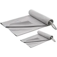 Blumtal Handtuch Fitness Handtuch im 2er Set, Mikrofaser Sporthandtuch Fitnessstudio, Mikrofaser (2-St), 80 x 40 cm