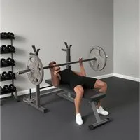 HOMCOM Hantelbank Multifunktionaler Trainingsbank mit Hantelablage, (Beinpresse, 1-tlg., Armauflage für Gewichtstraining), 140cm x 73cm x 122cm