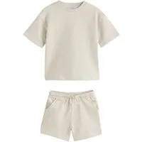 Next T-Shirt & Shorts Strukturiertes T-Shirt und Shorts, Set (2-tlg)