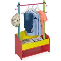 relaxdays Kleiderständer Kinder Kleiderständer mit Ablagen