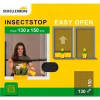 SCHELLENBERG Fliegengitter-Gewebe Simply Open aufrollbar für Fenster, 3-er Pack, (Set, 1-St), Klebe-Klett-Montage, 130 x 150 cm, anthrazit