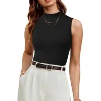 Arach&Cloz Tanktop Damen Wolle Blend Ärmellos Tank Top Pullover Freizeit Business Oberteile