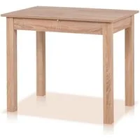 Smart Esstisch Rechteckig, von 90 cm bis 130 cm ausziehbar, bis 50 kg belastbar, 4-Fußgestell Anthrazit, Eiche-Optik, für 4 bis 6 Personen