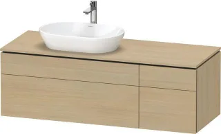 Duravit L-Cube Konsolenwaschtischunterbau wandhängend Mediterrane Eiche Matt 1420x550x482 mm - LC487 LC4877071710000