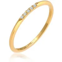 Elli DIAMONDS Diamantring Bandring Verlobung Diamanten Elegant Fein 375 Gold