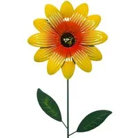 naninoa GmbH Gartenstecker Gartenstecker Blume 90cm, Gartendekoration Blumenstecker Gelb