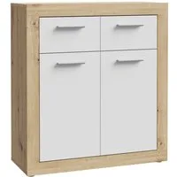 FORTE Kommode Baccio, Breite 83 cm, Höhe 92 cm mit 2 Schubkästen und 2 Türen