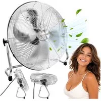 Ruhhy Bodenventilator Standventilator aus Metall, 3 Geschwindigkeitsstufen Bodenventilator