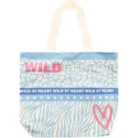 Zwillingsherz Tragetasche, Stofftasche mit Henkel, bunter Mustermix