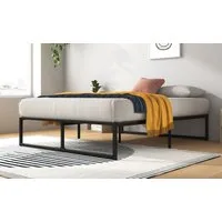 ZINUS Bettgestell Lorelei, moderner Bettrahmen mit integriertem Lattenrost, Gästebett (Packung, 1-tlg., Metallbett, Schwarz, 160x200 cm), Kinderleichter Aufbau, ohne Matratze