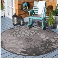 Sanat Teppich Floral 2 Outdoor, auch als Läufer und rund, rund, Höhe: 6 mm, In- und Outdoor geeignet, Blumen, Balkon, Terrasse, Außenbereich