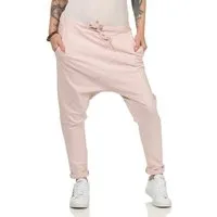 CLEO STYLE Jogginghose Damen Jogginghose 104 Rosa Elastikbund mit Tunnelzug, Unifarben
