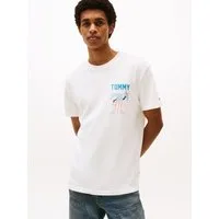 Tommy Jeans T-Shirt TJM REG USA SCRIPT SS TEE mit modischem Print