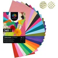 OfficeTree Seidenpapier OfficeTree® Seidenpapier 360 Blatt A4 - 26 Farben - 16 g/qm (wp)