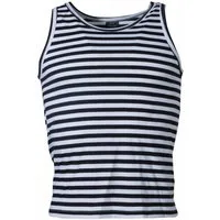 MFH T-Shirt MFH Russ. Marine Tank-Top, weiß-blau
