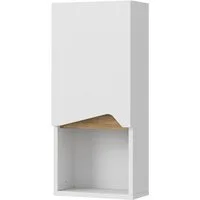 Vicco Hängeschrank Marelle, Weiß/Artisan-Eiche, 30 x 67 cm mit Tür und offenem Fach (1-St)