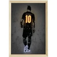 JUSTGOODMOOD Poster Premium ® Zlatan Ibrahimovic Fußball Poster· Neon Effekt · ohne Rahmen