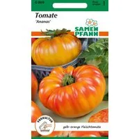 SAMEN PFANN Gemüsesamen Fleischtomate, Ananas - Saatgut Tomaten Samen, Solanum lycopersicum, var. Ananas