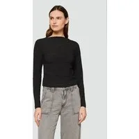 s.Oliver Langarmshirt T-Shirt Jersey-Shirt mit Strukturmuster und U-Boot-Ausschnitt