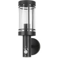 Grafner Wandleuchte Wandlampe Edelstahl mit Bewegungsmelder Anthrazit WL11003 Wandleuchte, ohne Leuchtmittel