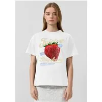 QS Kurzarmshirt T-Shirt Print-T-Shirt