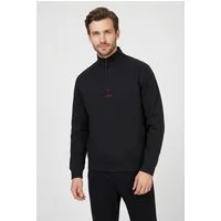 HUGO Sweatshirt Troyerkragen mit Reißverschluss