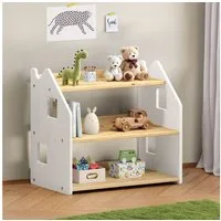 IDIMEX Kinderregal YASMIN, Bücherregal, Montessori Spielzeugregal Kinderzimmer Regal aus Massivho