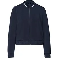 STREET ONE Sweatjacke LTD QR silk look jacket w.kick