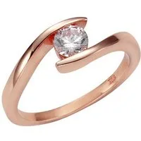 Vivance Fingerring 925 Silber rosé vergoldet Zirkonia