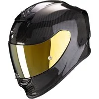 Scorpion Exo Motorradhelm EXO-R1 Evo Air Solid Carbon Helm, Notfallsystem-Polsterung (EQRS)