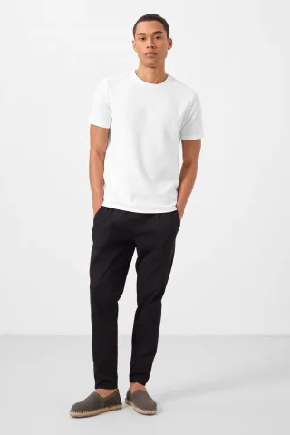 Herren Chino-Hose mit geradem Bein aus Gabardine