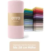 OTTO home Spannbettlaken BLACKBERRY in BASIC und PREMIUM Qualität, 100% Baumwolle, Jersey (110 g/m), Gummizug: rundum, (1 Stück), für hohe Matratzen bis 28 cm, Bettlaken, Spannbetttuch, pflegeleicht