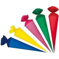 Nestler Schultüte Nestler Basteltüten rund mehrfarbig 70cm 5fach sortiert